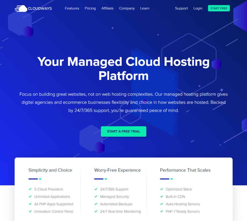 WordPress multisite hosting by Cloudways