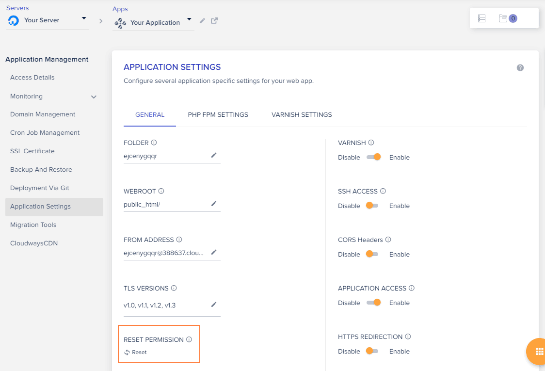 Reset FTP permissions