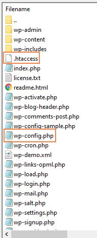 The files that need editing to create a WordPress multisite network